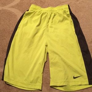 Nike basketball yellow grey shorts